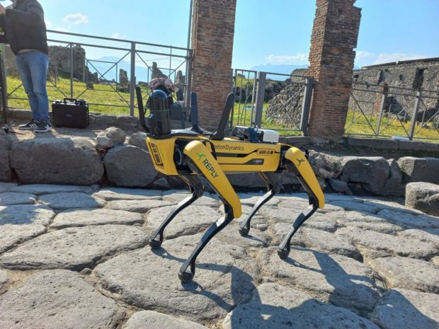 Robot dog searches illegal tunnels in ancient Pompeii